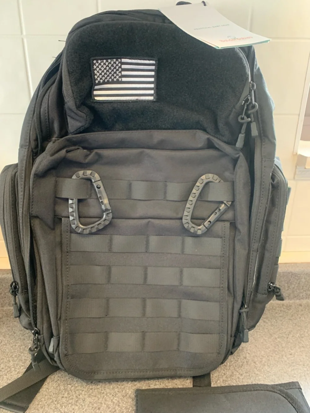 New With Tags Bolder Baby tactical Military Style Backpack Diaper Bag Dads Moms